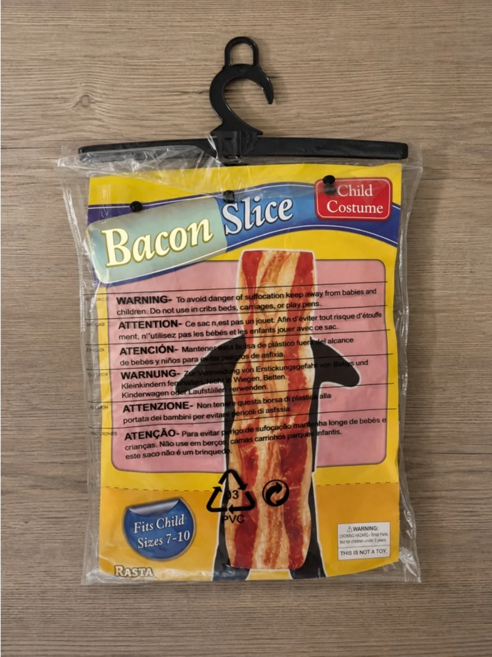 Rasta Imposta Bacon Slice Child Halloween Costume Kids Size 7-10